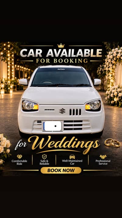 Car available for booking and weddings 03298475633