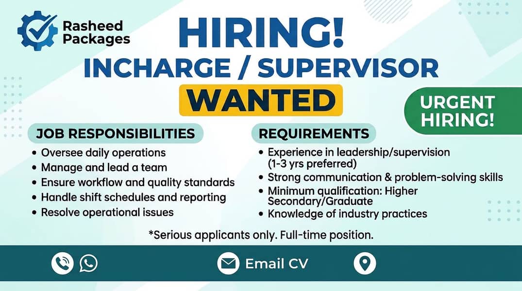 In-charge (Supervisor) 0