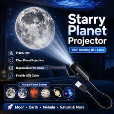 Galaxy Star Projector 6 Lens 360° Rotating Night Light