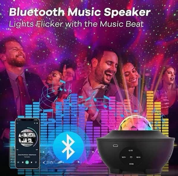 Starry Night light projector with Built-in Bluetooth speaker