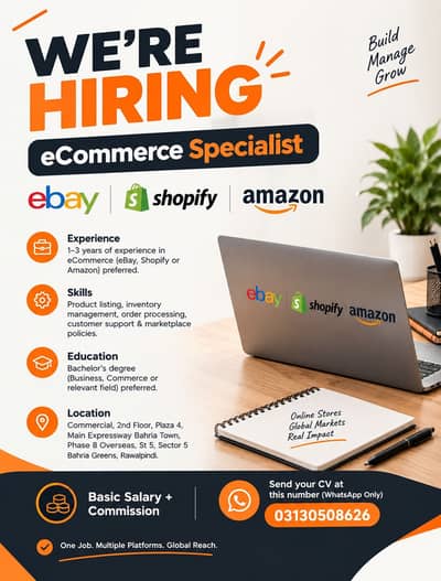 E-commerce Specialists for Amazon, Ebay, Shopify