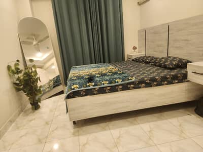 One Bed Fully Furnished Luxury Apartment Available For Rent In Rafi Block Near Clowk Tower Bahria Town Lahore