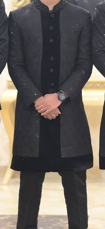 Sherwani black colour