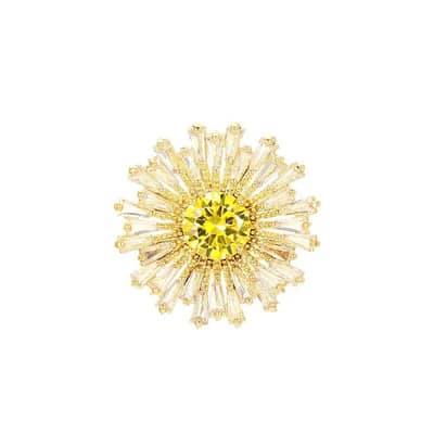 Elegant Snowflake Zircon Brooch for Women - Wedding & Party Wear