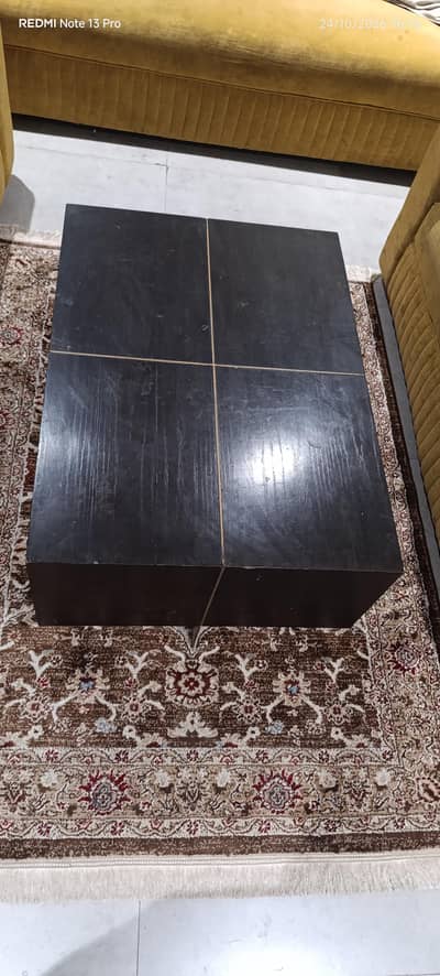 Beautiful designer wooden  center table with Iron stand Both items .
