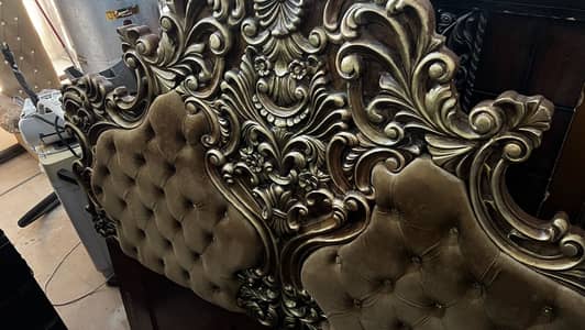 King size bed for sale with side tables, dressing and showcase