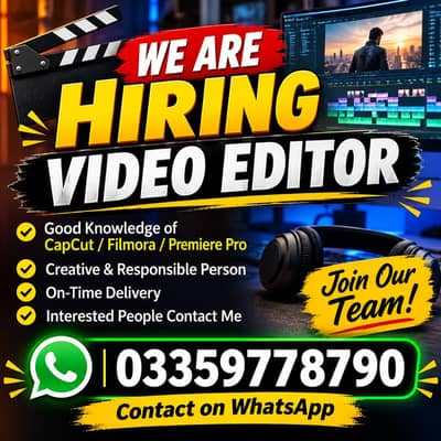 Video editor required