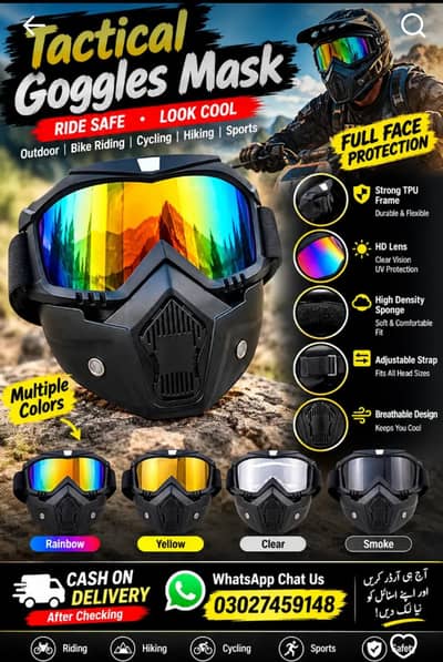 Tactical Goggles Mask – Rs. 1600 Free Delivery All Pakistan