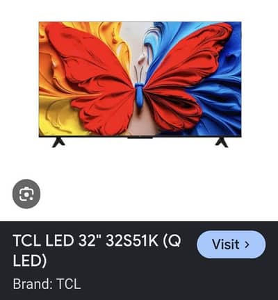 TCL Qled Led 32 inch android only 1 week use 2 year official warranty