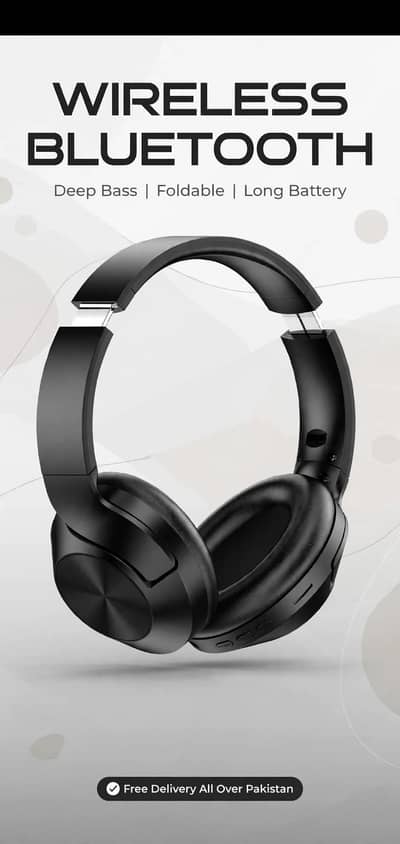 Wireless Bluetooth Headphones - Deep Bass - Fold able -Free Delivery