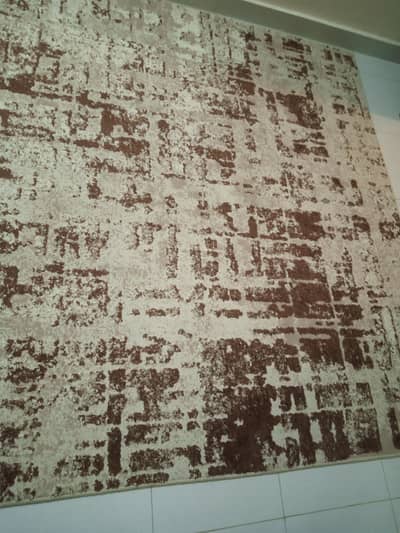 Large Beige & Brown Designer Carpet – Excellent Condition