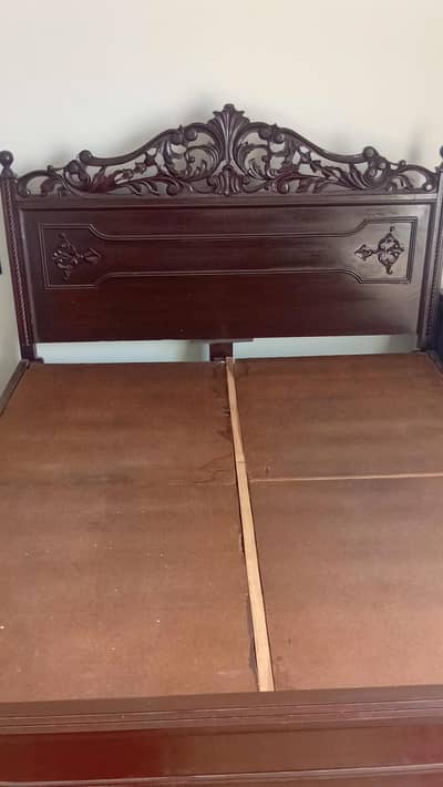 Pure Wooden Bed with 2 Side Tables | Premium Quality Description