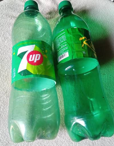 15 Green 7up Bottles For School Project and Decorations - DIK