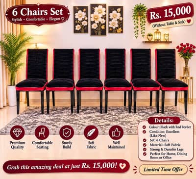 6-Piece Metal Dining Chair Set