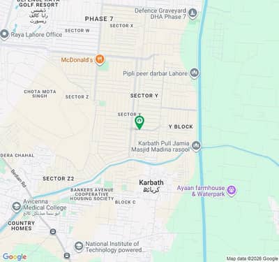 1 Kanal Prime Location Plot for Sale in DHA Phase 7 Y Block | 100 Feet Wide Road | Near Main Commercial