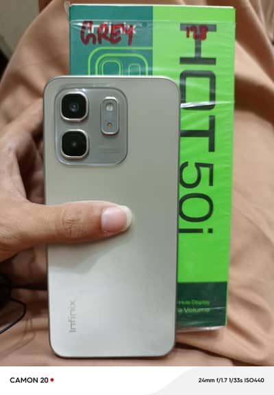 Infinix Hot 50i with box and charjar.
