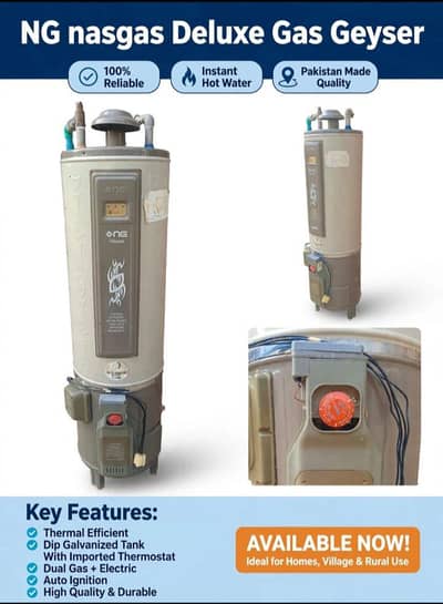 NG Nasgas Deluxe Gas Geyser for sale