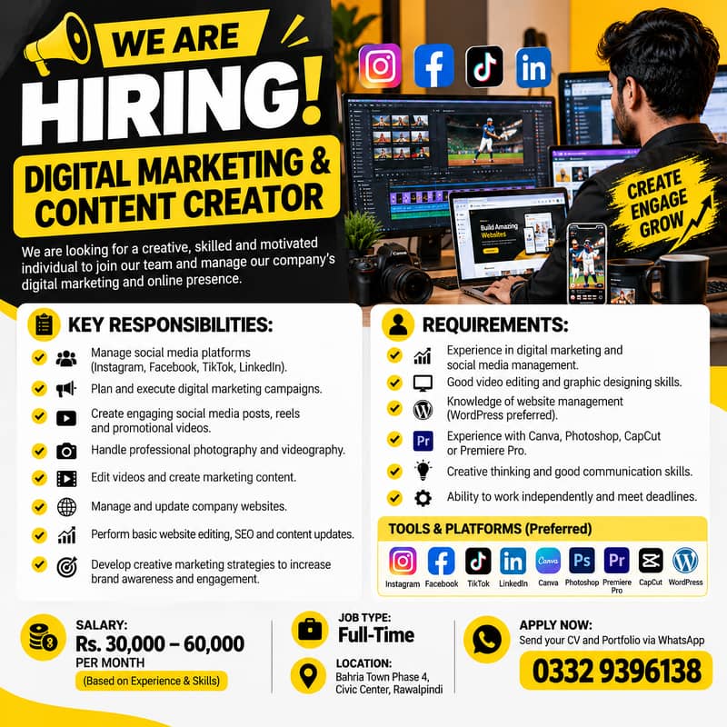 hiring wordpress developer and video editor 0
