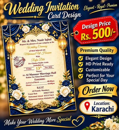 Wedding Card design and printing