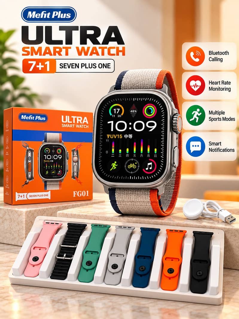 Smart watch 7 straps Bluetooth calling 0