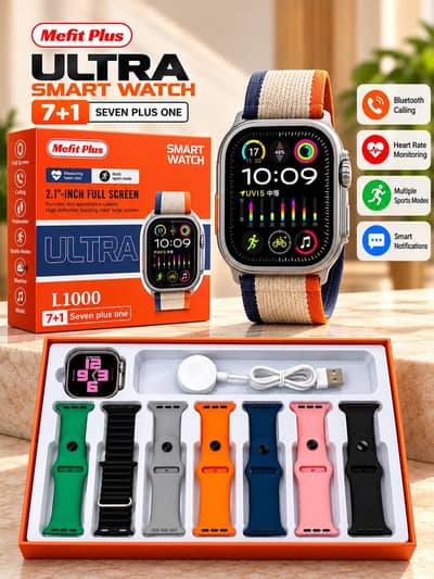 Smart watch 2.1" Display | 7+1 Straps | Bluetooth Calling