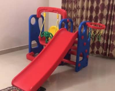 Kids slide, swing and basketball hoop set for sale