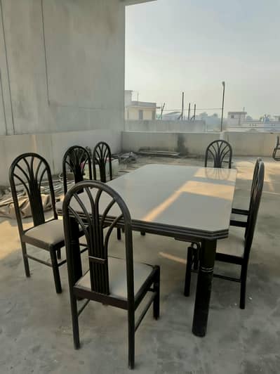 Solid wood Dining Furniture Set ( Table + 8  Chairs)