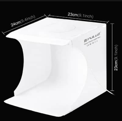 Portable Photo Studio Light Box with 2 LED Panels & 5 Color Backdrops