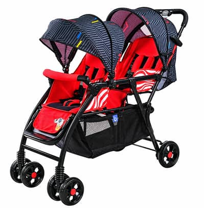 Double Baby Stroller / Twin Pram Model 705 – 9.5/10 Condition