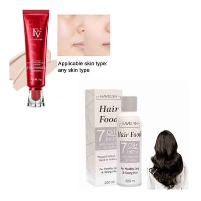 2 in 1 foundation & and hair oil set for Pakistani skin & hair