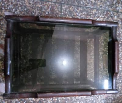2 side tables with black glass for Sale