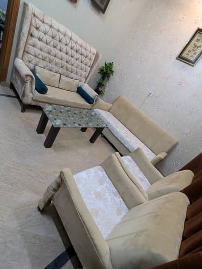 05 Sofa Set + 2 Seater Full High Back Sofa
