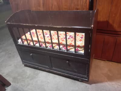 wooden baby cot