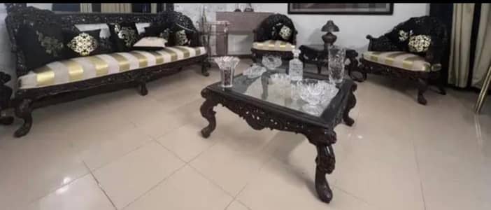Pure Wooden Royal Luxury Pea Cock Carving Tempered Glass Rs 1. . 50 lac