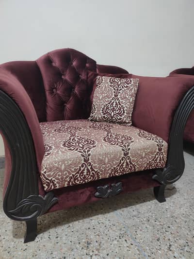 5 seater premium velvet sofa set