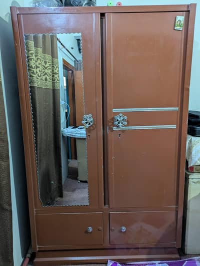 Heavy Duty 2 Doors Iron Almirah for Sale - Strong, Spacious