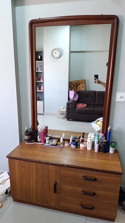 Wooden Dressing Table with Large Mirror for Sale | Stylish Bedroom Van