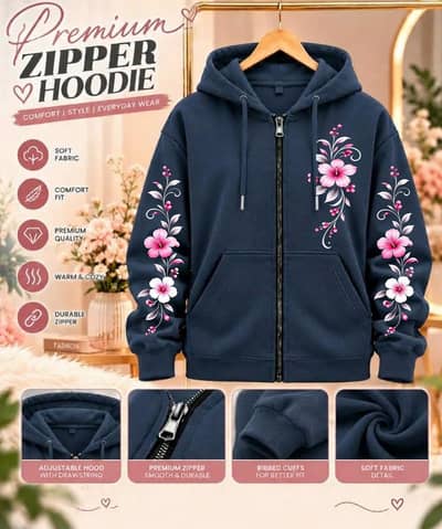 zipper stylish hoodie