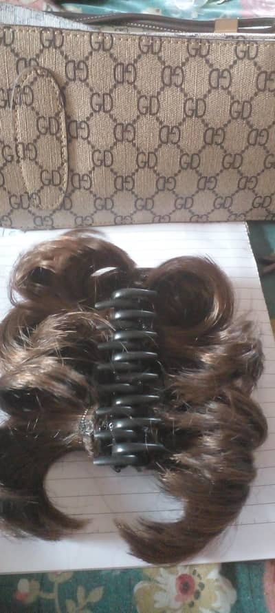 Brand new  Brown Messy scrunchie -hair extention juda -light brown
