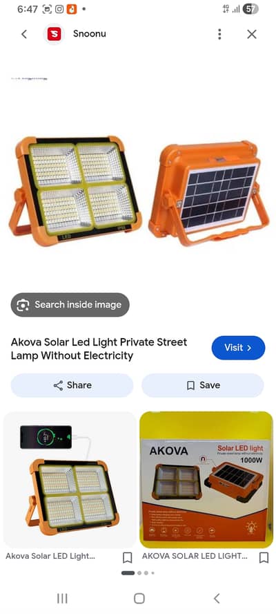 Solar led light 600w