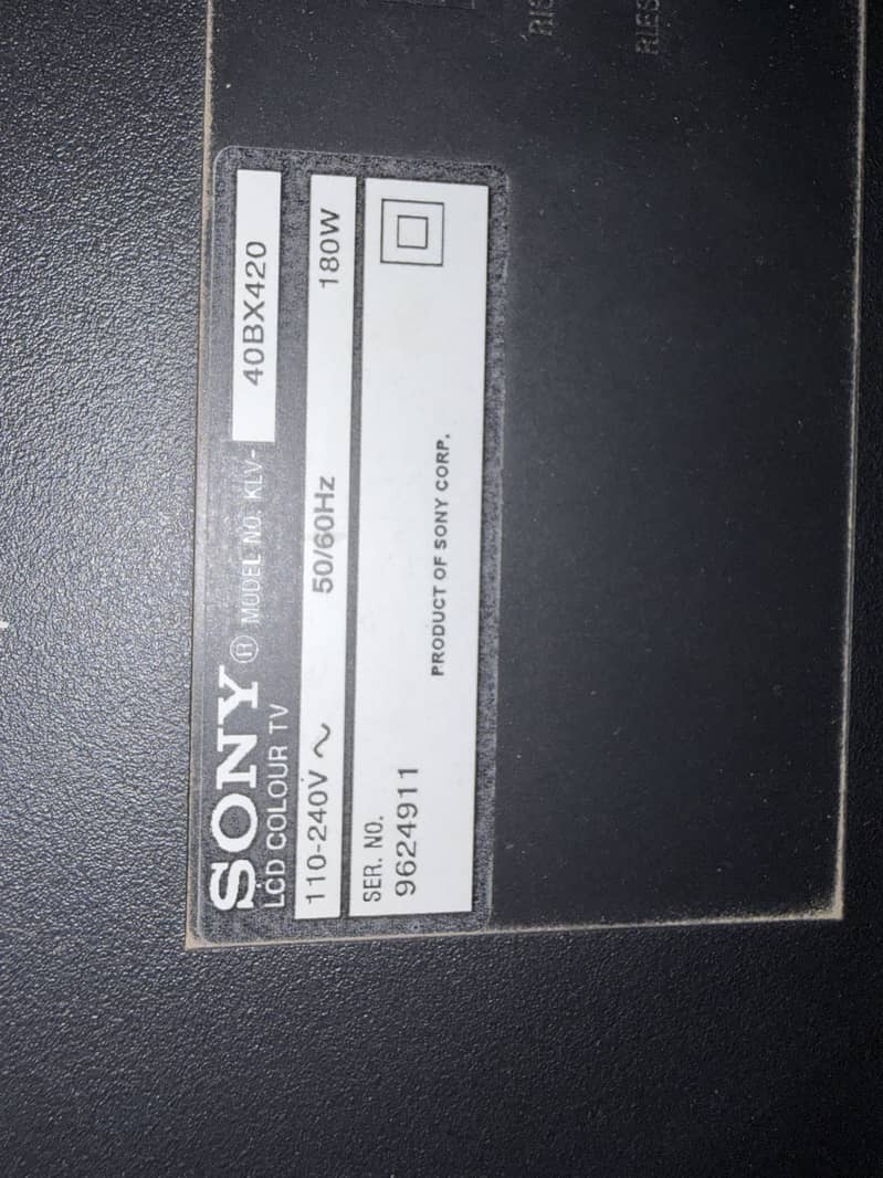 Sony LCD 41 inch 1
