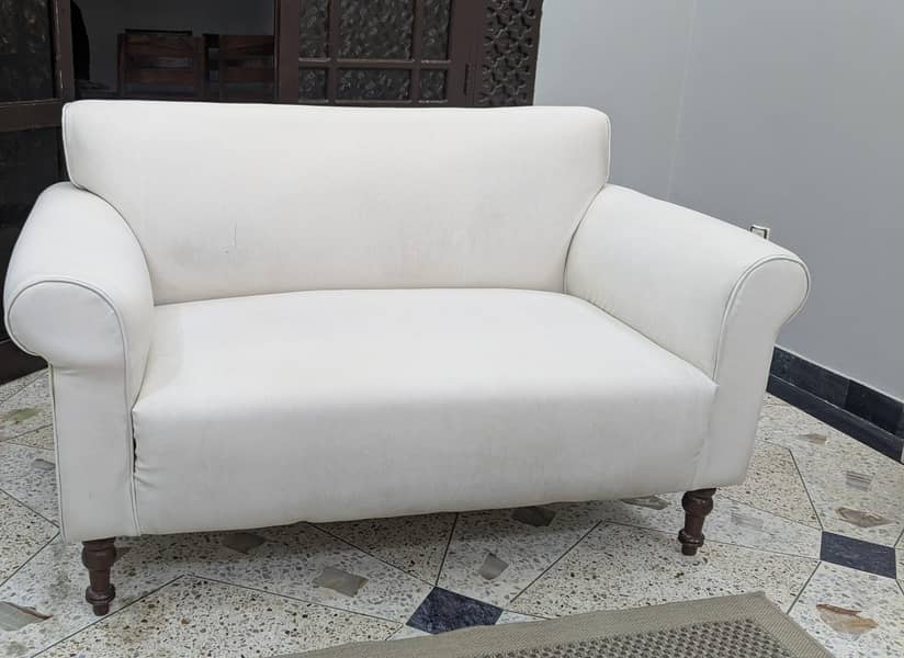 off white 2 seater sofa 0