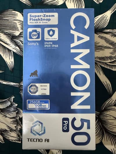 Tecno Camon 50 pro Box pack