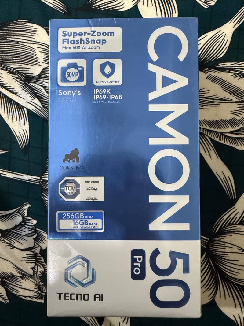 Tecno Camon 50 pro Box pack 0