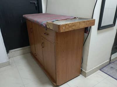 wooden iron stand