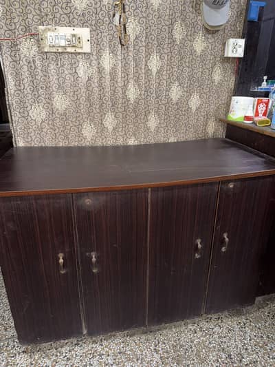 wooden iron stand