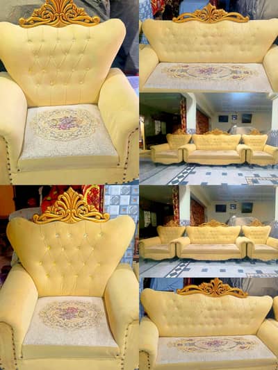 Royalty crown sofa set 5 seater Frist hand used