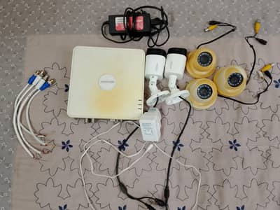 hikvison CCTV camera setup 4 channel dvr 5 camery