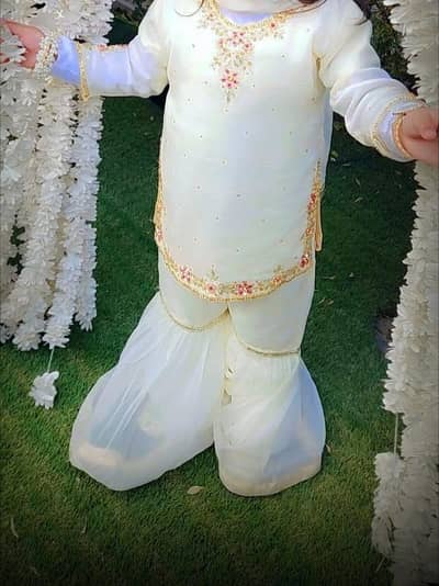 off-white baby girl 3 piece suit