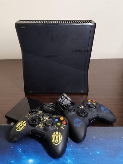 Xbox 360 S 2 HDDs | 2 Controllers | GTA V, RDR & 20+ Games